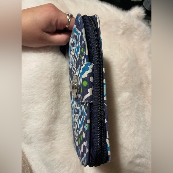 Vera Bradley Blue and Green Patterned Wallet - Picture 9 of 9